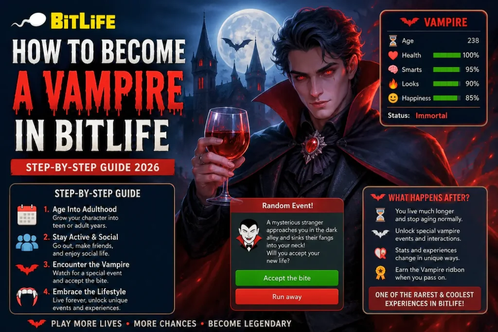 How to become a vampire in BitLife Complete Guide (2026)